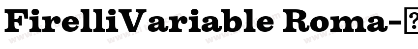 FirelliVariable Roma字体转换